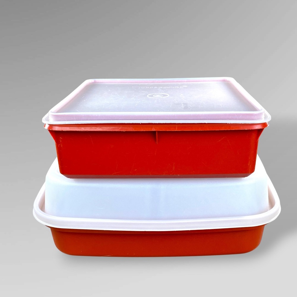 Tupperware Paprika Season Serve Marinader Snack Stor Bundle 1970s